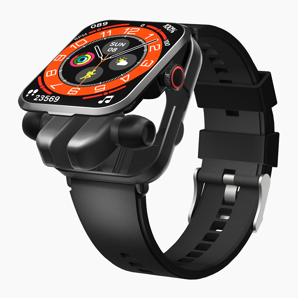 S6 Dual-mode Call Internal TWS Waterproof Smart Watch With Wireless BT Earbud & In-ear Headphones